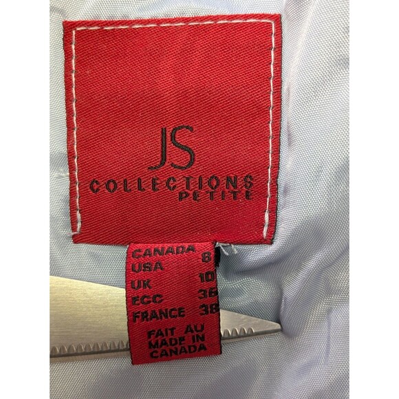 JS Collections Petite Gold Beaded Floral Corset Style Tank Top Blue Size 8 - Picture 2 of 10